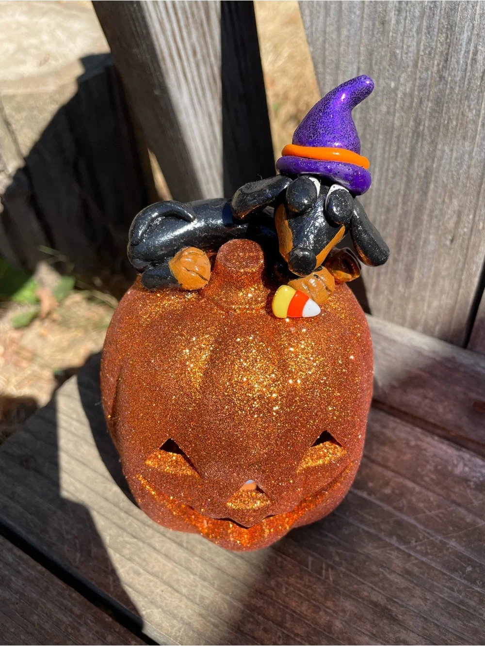 HANDMADE DACHSHUND HALLOWEEN PUMPKIN